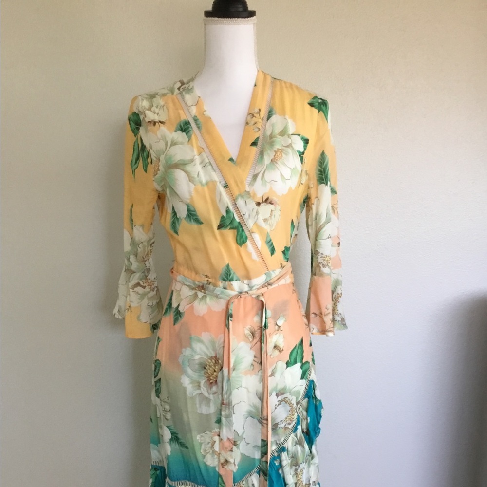 Farm Rio Sunset wrap dress